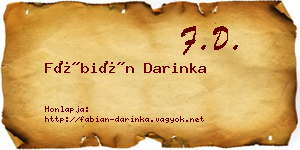 Fábián Darinka névjegykártya