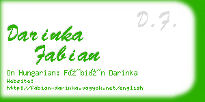 darinka fabian business card